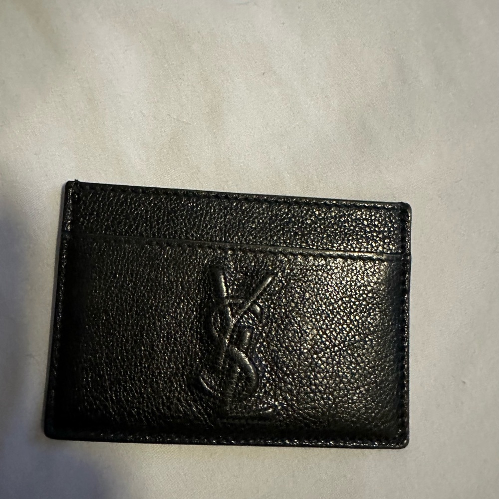 Yves Saint Laurent Textured Black Card Holder